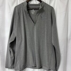NWTF National Wild Turkey Federation 1/4 Zip Pullover Sweatshirt Size XL Gray EC